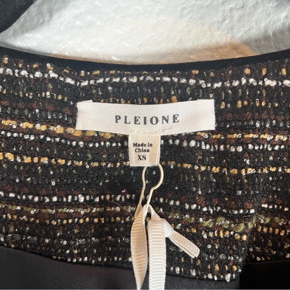 NWT Anthropologie Pleione Bellatrix Embelished Tweed Open-Front Cardigan Jacket - Picture 4 of 8